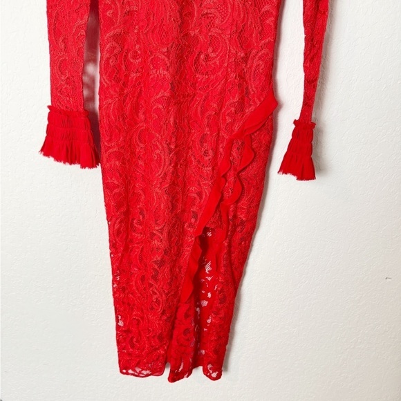 Alexis Fala Dress in Red Lace - Picture 4 of 8